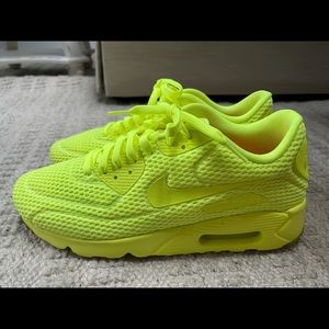 NIKE AIR MAX 90 ULTRA BR 'Volt' 725222-700 Mens Neon Yellow Sneaker Shoes Sz 10